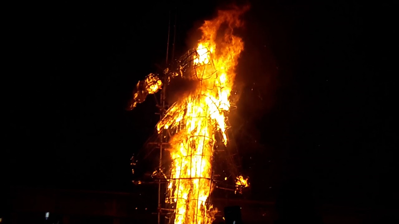 Ravan badha in rajapakar high school - YouTube