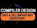 AKTU: COMPILER DESIGN Unit 4 IMPORTANT Questions