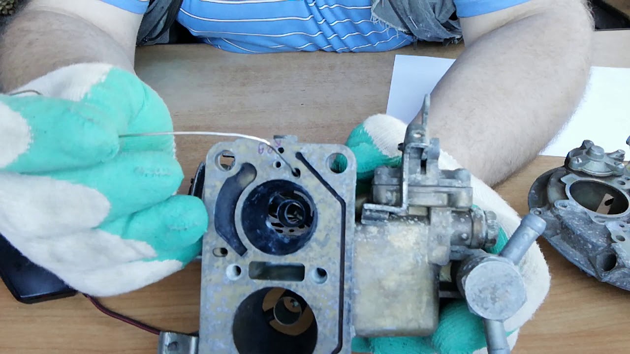 КАРБЮРАТОР К 151 ВЫСВЕРЛИЛ ЗАГЛУШКИ КАНАЛОВ ХОЛОСТОГО ХОДА И ИЗМЕРИЛ ...