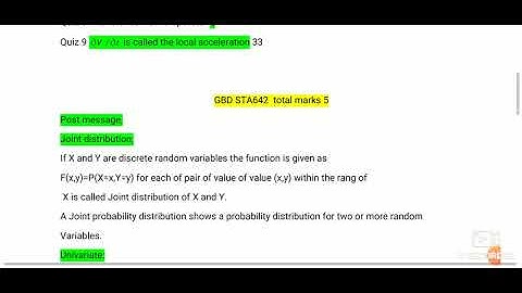 MTH642 Quiz topic mention and STA642 GDB Solution 😍😍😍