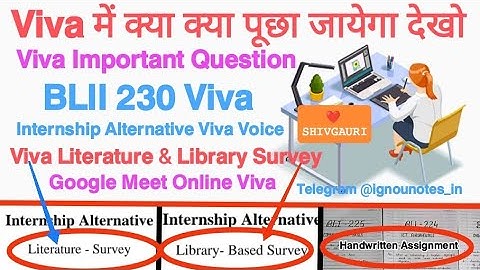IGNOU BLII 230 Viva Voice Important Question में क्या पूछा जाने Alternative Literature @ShivGauri