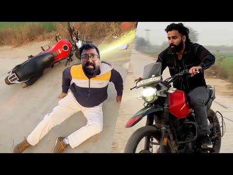 New dirt bike se chacha gir gaye 😢