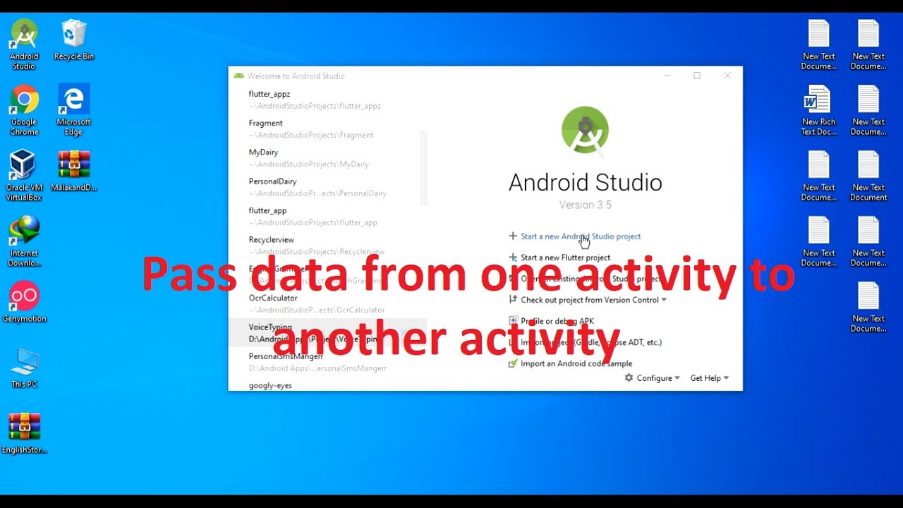 android studio pass data to new activity android studio pass data to new activity