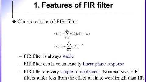 DSP class21 unit 3  Topic"FIR filters"