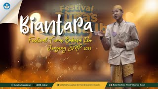 Pemenang I Biantara Kategori Putra Jenjang SMP,  FTBI Jawa Barat Tahun 2025