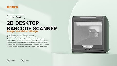 Henex HC-7060 1D 2D Desktop Handsfree Barcode Scanner Reader QR Code Scanner with Retail Supermarket