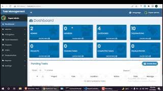 Project & Task management Php/Laravel , JQuery/AJAX