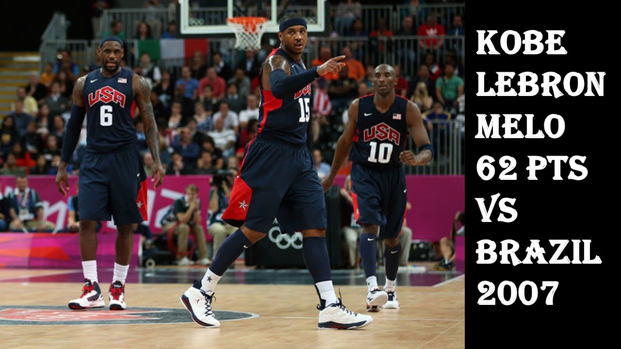 Kobe LeBron Carmelo 62 Pts vs Brazil  - FIBA AmeriCup 2007