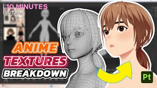 Anime 3D Texturing Breakdown using #substance3dpainter #tutorial #animestyle #handpainted screenshot 4