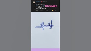 Dhruvika Signature ❤️ #youtube #dhruvika #signature #viralshorts