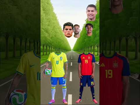 Brazil Neymar with lamine yamal Spain with body parts matching #fifa #cup #world