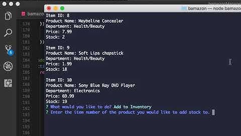 Bamazon Project(University of Denver Coding Boot Camp Assign.)
