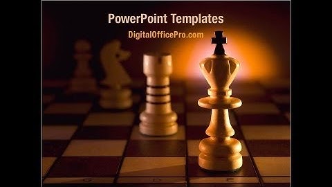 Chess King PowerPoint Template Backgrounds - DigitalOfficePro #06250