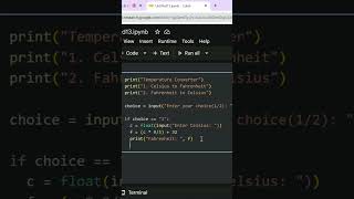 Python Programming | Temperature Converter #python #learnpython #education