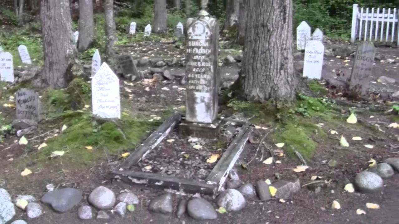 Gold prospectors graveyard Skagway Alaska Sept.11, YouTube