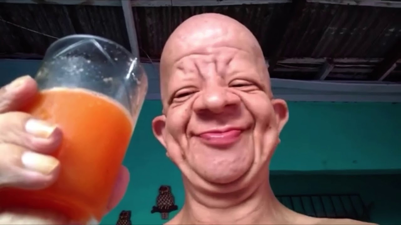 Old man drinks orange juice YouTube