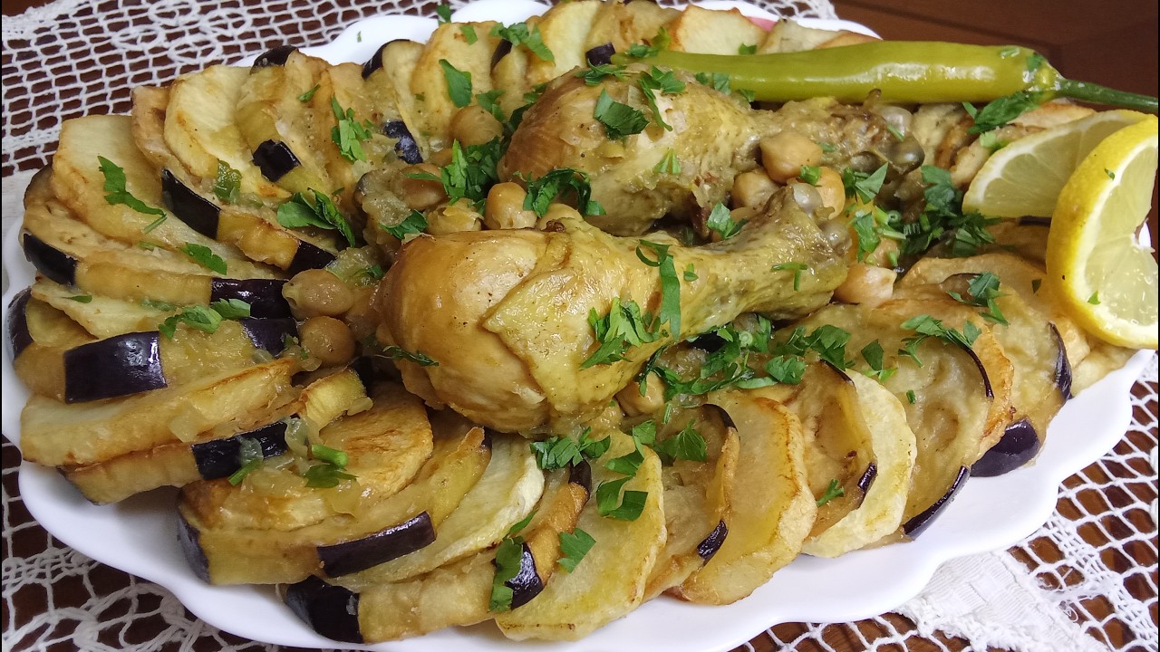 لي مجربتش هذي الوصفة راهي تراطي 🍆🥔مدربل بادنجان وبطاطا على طريقة زمان بزاف بنين سهل وسريع #اكسبلور