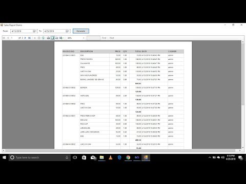 Sales Report using VB.Net RDLC (Tagalog)