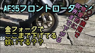 フロント限界まで下げ章】AF34フロントローダウン ライブディオZX