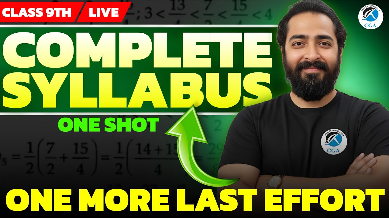 Class 9 Maths Complete Syllabus One Shot | Full Revision Marathon | All ...
