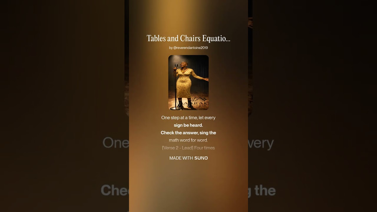 Tables and Chairs Equation adlı videoyu YouTube'da izle Tables and Chairs Equation adlı videoyu YouTube'da izle