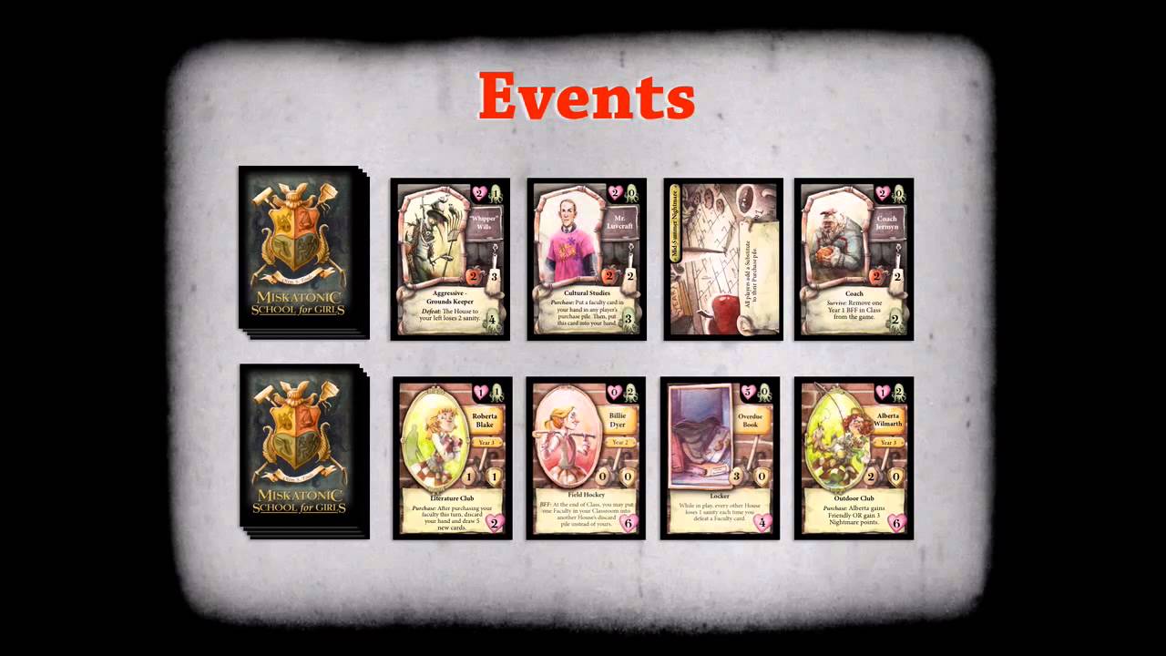 Fun To 11 Miskatonic School For Girls - A Unique Deck-Building Game Of Rivalry & Sanity (Ages 8+, 2-4 Players) - View #3
