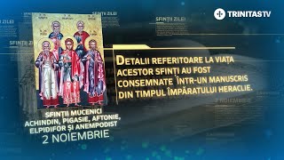 Sfinții Mucenici Achindin, Pigasie, Aftonie, Elpidifor și Anempodist – 2 noiembrie #Sinaxar Sfinții Mucenici Achindin, Pigasie, Aftonie, Elpidifor și Anempodist – 2 noiembrie #Sinaxar