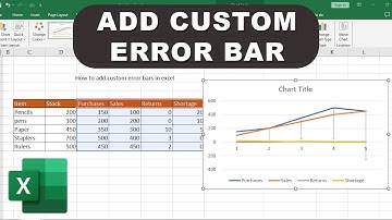 How to add custom error bars in excel