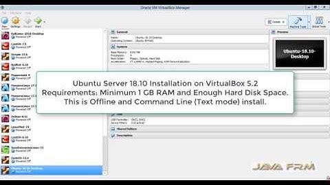 Ubuntu Server 18.10 Installation on VirtualBox 5.2 | Ubuntu 18.10 Cosmic Cuttlefish Released.