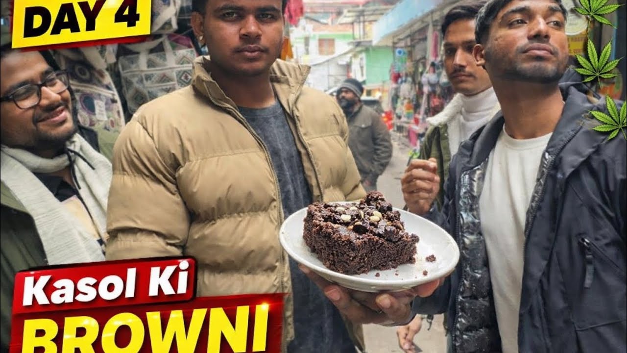 Kasol to Delhi Journey 🚍 | Day 4 Kasol Market Fun & Brownie Experience🍫. Varun/karan/gaurav/rahul