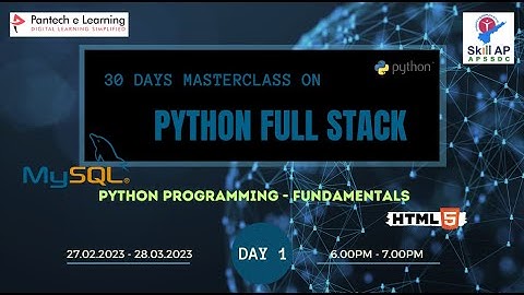 DAY 1- Python Programming - Fundamentals | Pantech eLearning