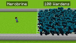 MCPE: Herobrine vs 100 Wardens