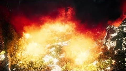 Wind Blowing on a Flaming Trees During a Forest Fire | Motion Graphics - Videohive template