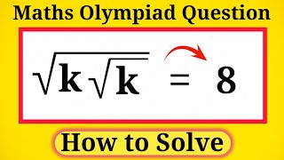 A Nice square root algebra math simplification | How to Solve for k 