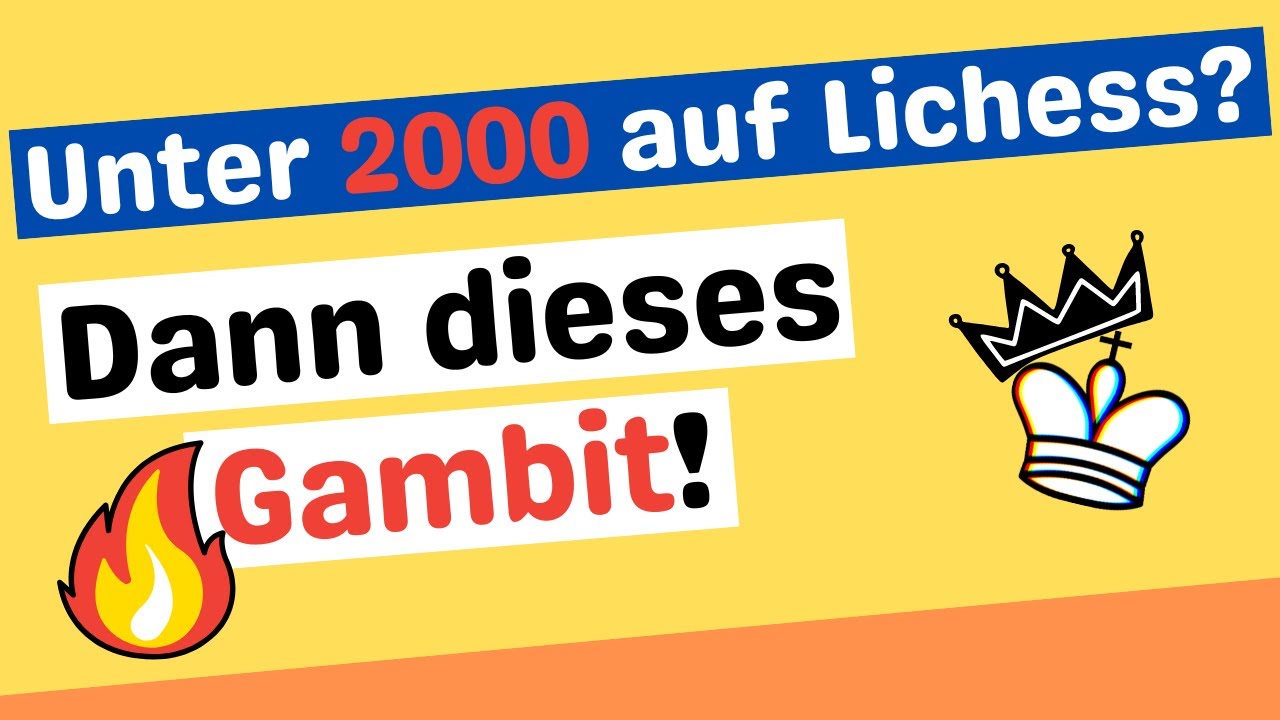 Darum empfehle ich Spielern unter 2000 (lichess) das Königsgambit