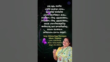 Mohana Ragatharangam | Beautiful Album Song by K S Chithra from  Thapasya  #shorts