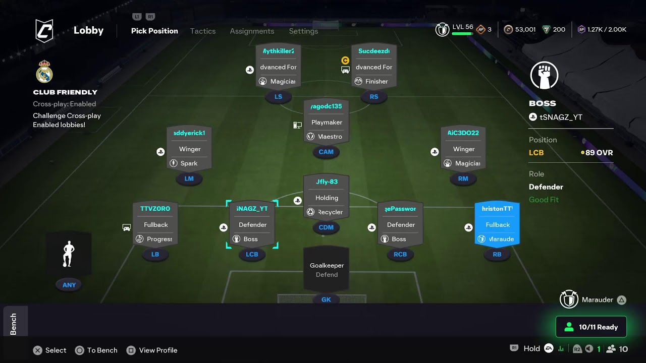 Competitive pro clubs