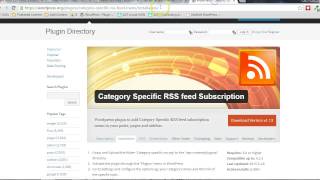 Category Specific RSS Feed Plugin