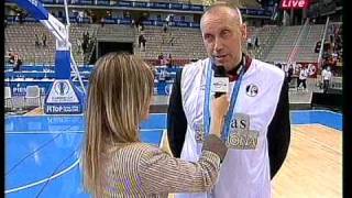 Funny Kurtinaitis Interview After a EUROCUP Final WIN