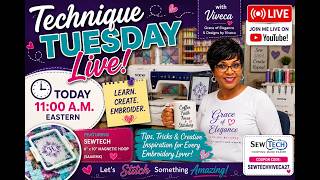 ๐งต Technique Tuesday LIVE! | Embroidery Made Easier โ Tips, Tricks & Live Stitching