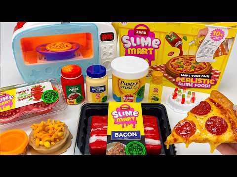 [toy asmr] How to Make Slime Bacon Pizza 🍕🥓 ZURU Slime Mart Food Toy | 슬라임 음식 Satisfying Unboxing