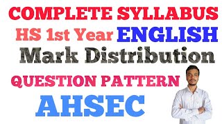 Assam HS 1st Year English Syllabus 2020, AHSEC