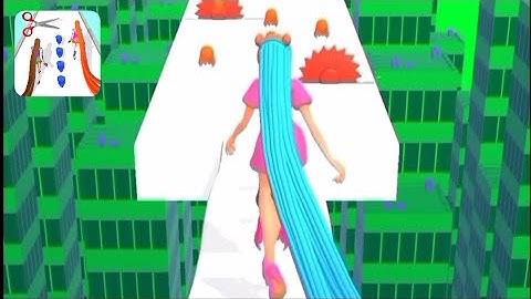 Hair Runner Chanllenge 👧💇 All Levels Gameplay Android, iOS