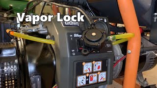 Ridgid Generator Stalling When Hot  Vapor Lock In a Gravity Feed Fuel System?