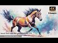 Galloping Horse Abstract Art in 4K | Frame TV Ultra HD Wall Display
