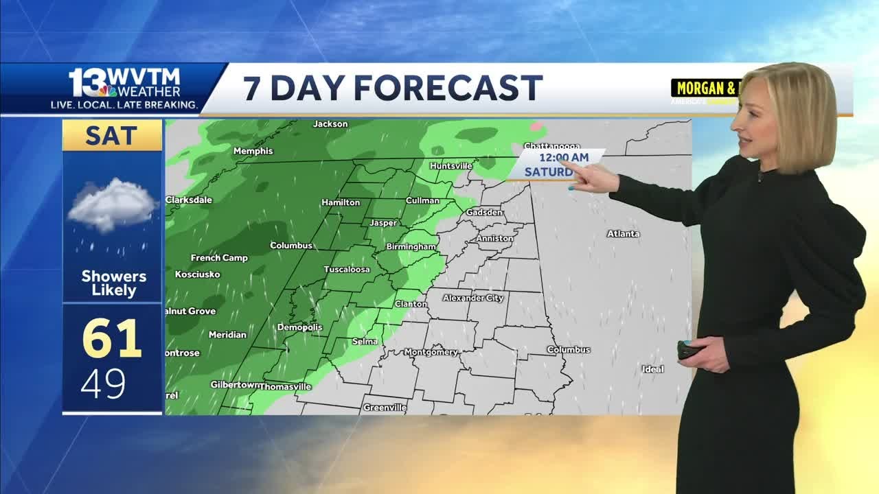 Dry for Alabama through the end off the week with rain likely to kick ...