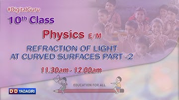 10th Class Physics (E/M) | Refraction Of Light at Curved Surfaces Part-2  | School  | Dec 08, 2020