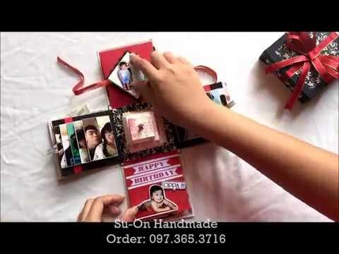 SU-ON HANDMADE | DIY - EXPLODING BOX | HAPPY BIRTHDAY (black-red)