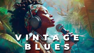 #84 Vintage Blues Music [🎙Raw Soulful Vocals ] Relaxing Night Escape l Retro Classics Style