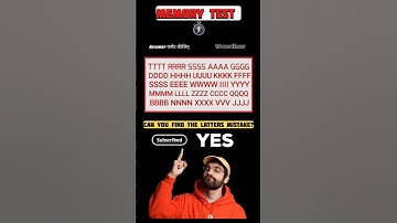 Can you find the letters mistake? memory test #shorts #puzzle